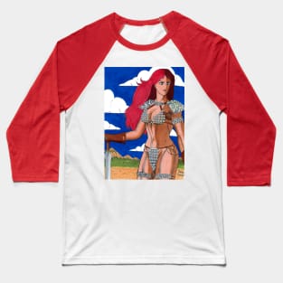 Red Sonja Illustration Baseball T-Shirt